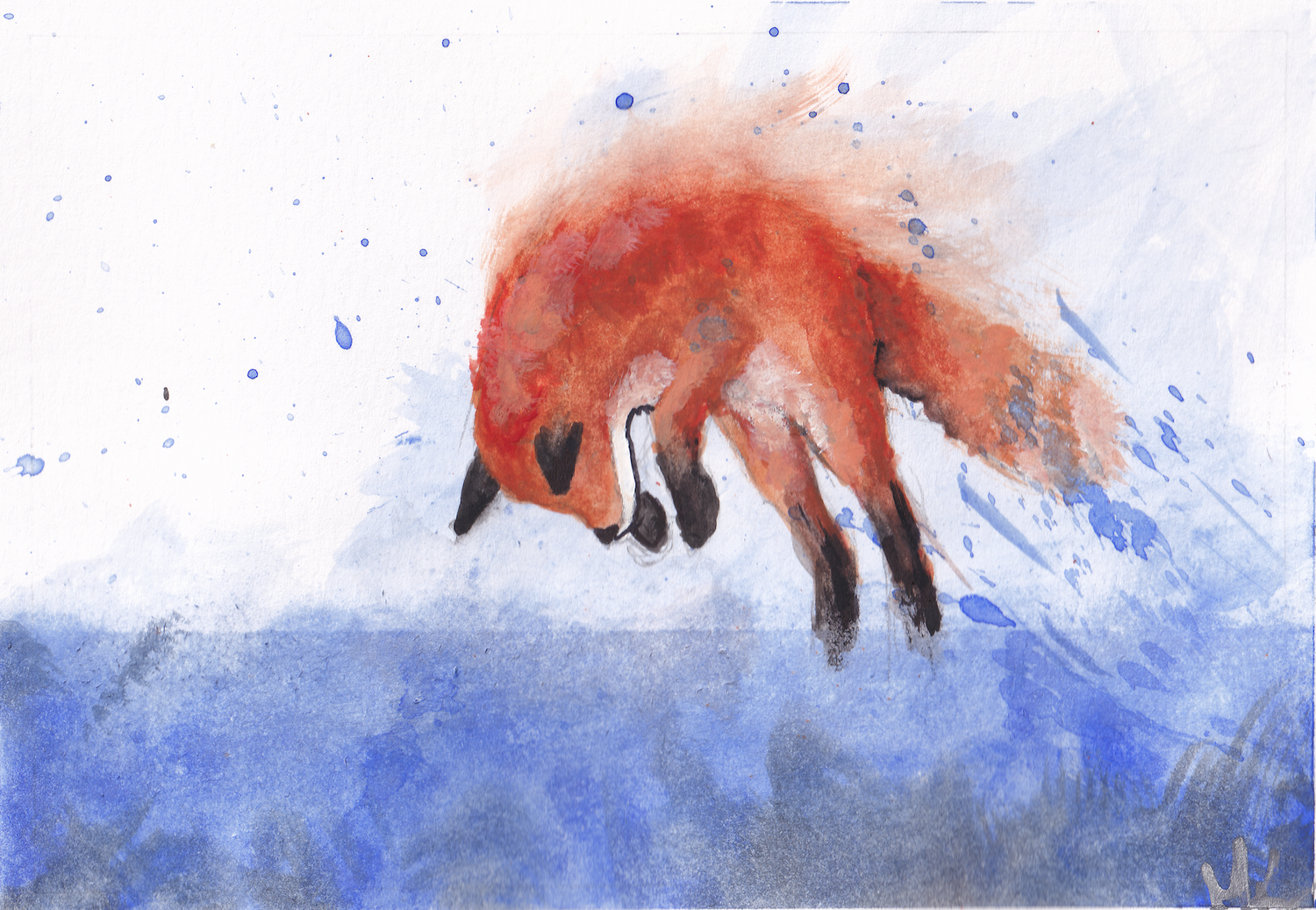 Watercolor Fox Prints for sale