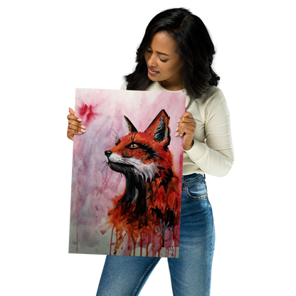 Lone Fox Watercolor Art Print